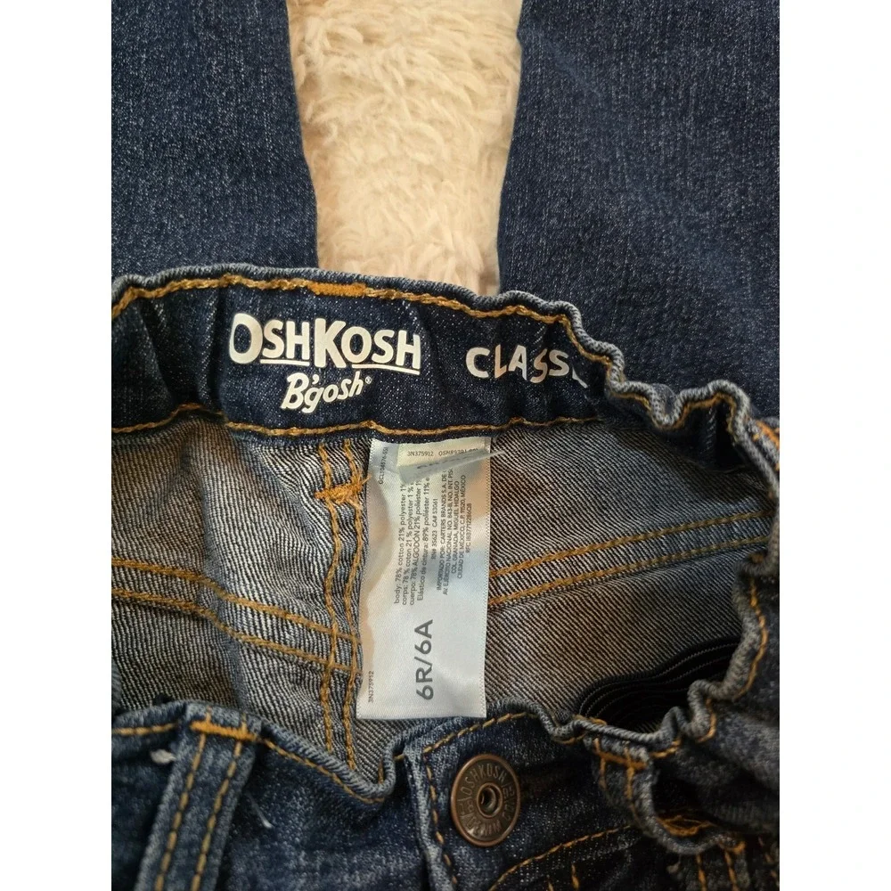 OshKosh B'gosh Classic Kids Jeans Size 6R Adjustable Waist Denim